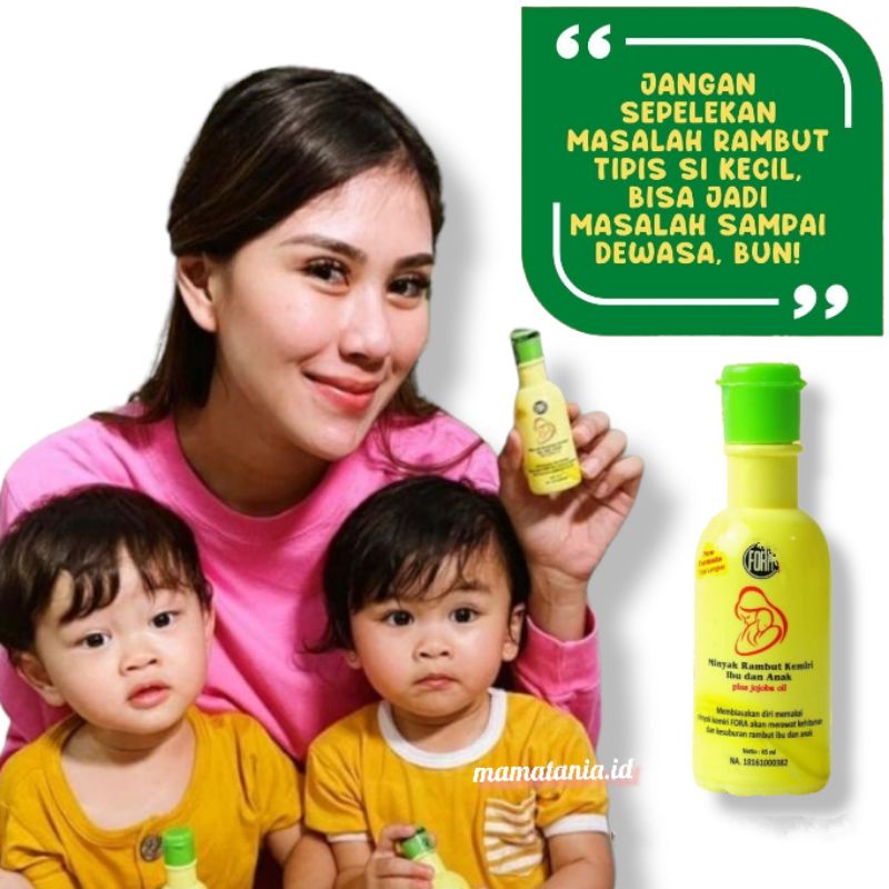 Minyak Kemiri Murni + Jojoba Oil Penumbuh Rambut dan Alis FORA BPOM 65ml