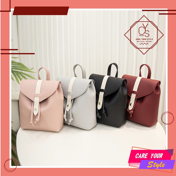 CYS Tas Ransel dan Selempang 2in1 Tas Ransel Perempuan Mini Backpack Fashion Korea Terbaru T86