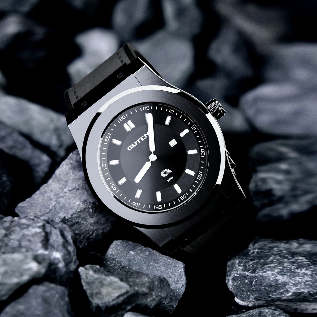 Walton Black Watch  / Jam Tangan Pria GUTEN INC