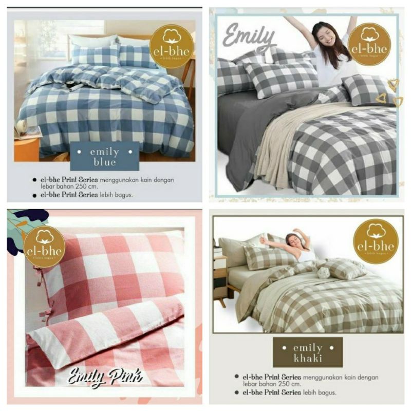 Sprei katun lokal elbhe motif Emily