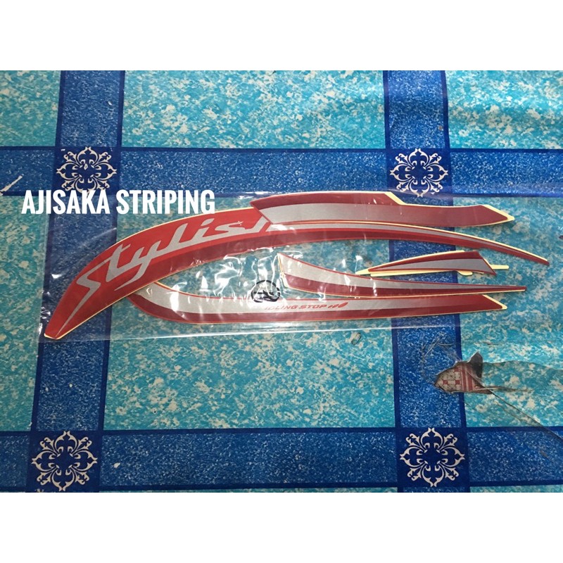 striping stiker lis les scoopy staylis 2019 2020 merah doff