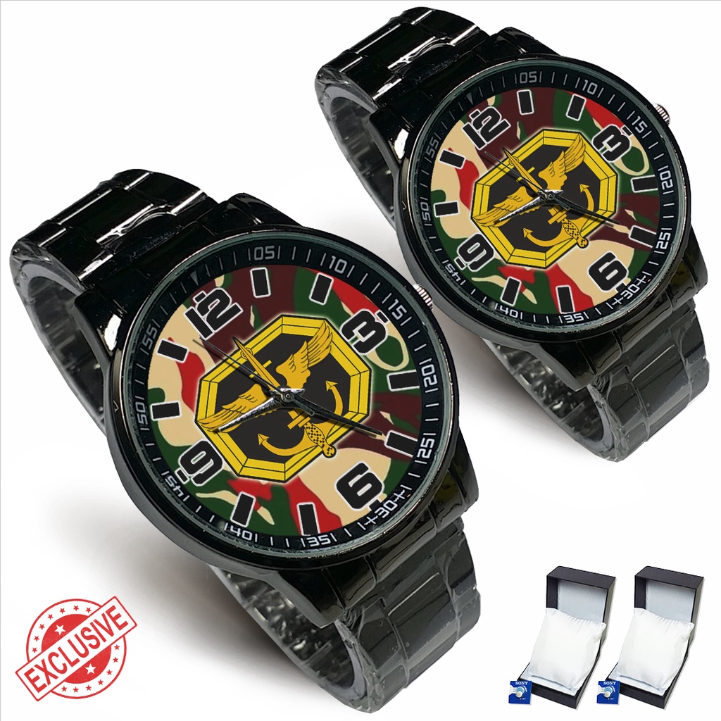 Jam Tangan Rantai Couple TNI KOPASSUS - 1 (Limited Edition)