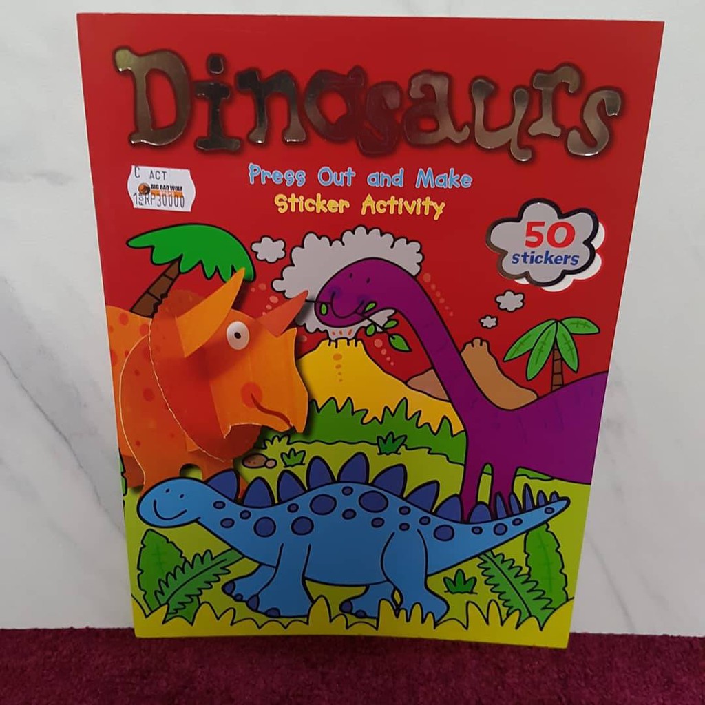 Dinosaurs Press Out and Make Stickers Activity