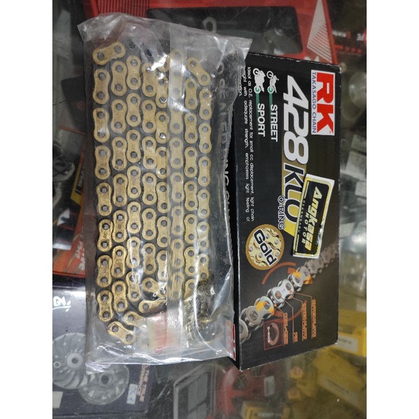 rantai racing rk takasago 428 KLO 130L Oring chain original cocok untuk balap maupun harian