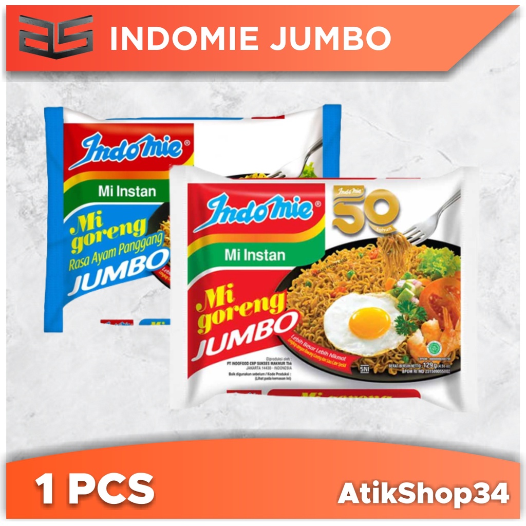 

INDOMIE JUMBO GORENG & AYAM PANGGANG / MIE INSTAN JUMBO RASA MIE GORENG & AYAM PANGGANG