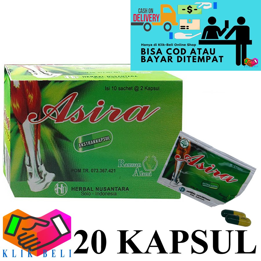 Asira Pil Tulang Sendi Encok / Obat Herbal Meredakan Pegal Linu Asam Urat - 20 Pil