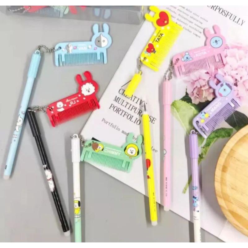( 1LUSIN ) PULPEN BTS GANTUNGAN SISIR / PEN BT21 VARIASI SISIR