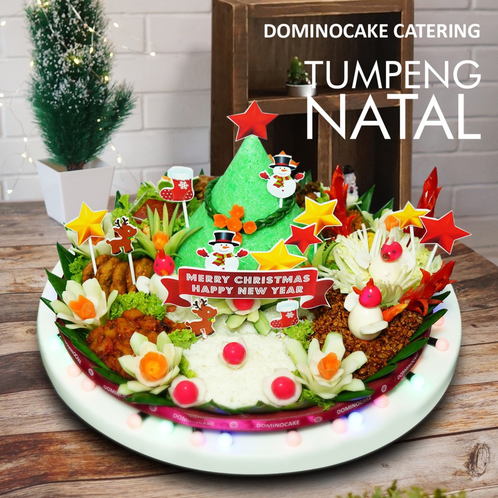

Nasi tumpeng - Tumpeng tampah- Natal - Tumpengan - Dominocake Catering