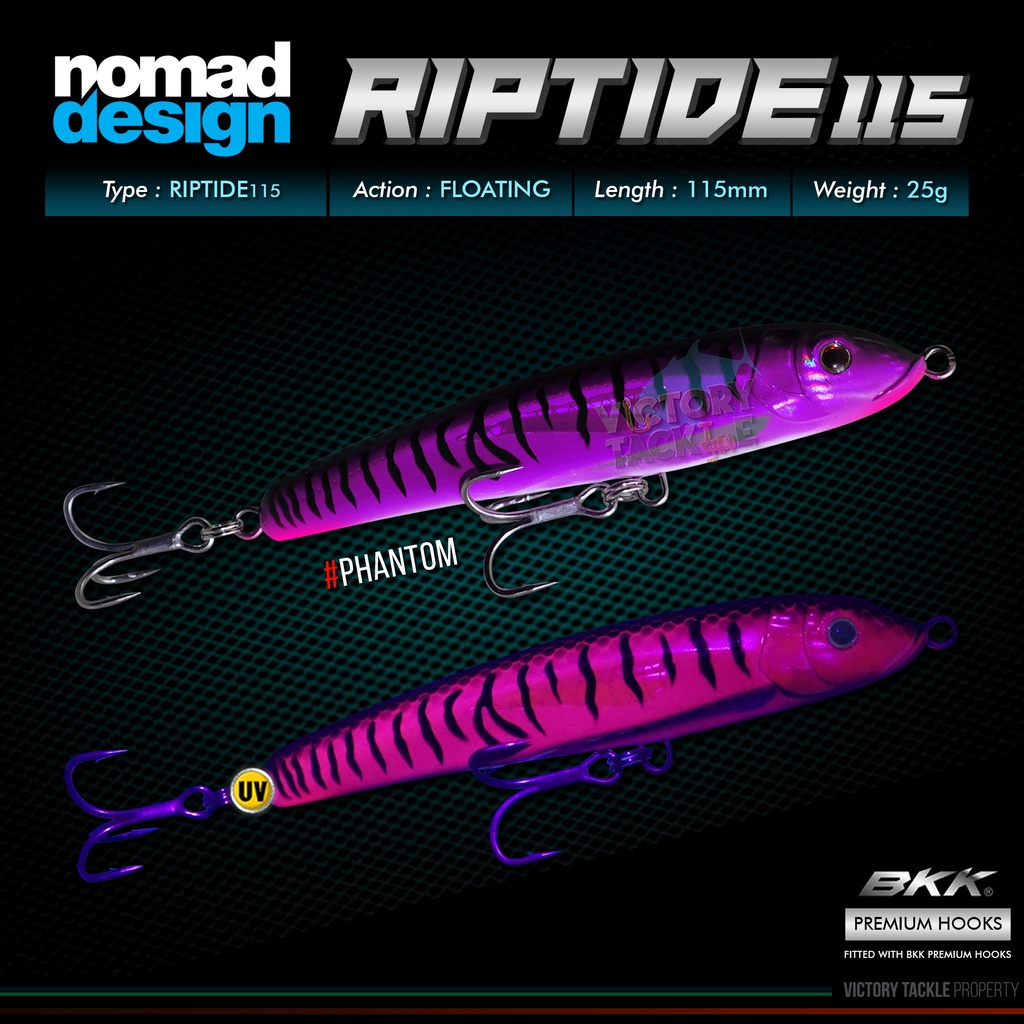 Umpan Pancing | Lure | Stickbait NOMAD DESIGN RIPTIDE FATSO FLOATING 115 25 GRAM PHANTOM