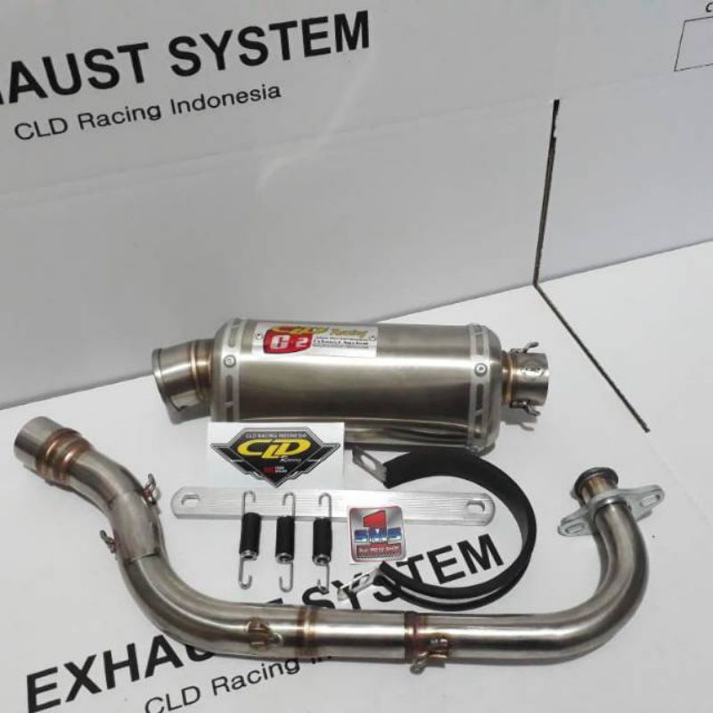 KNALPOT CLD RACING VARIO 125/VARIO 150 OLD/NEW TYPE C2 BULAT C2 OVAL