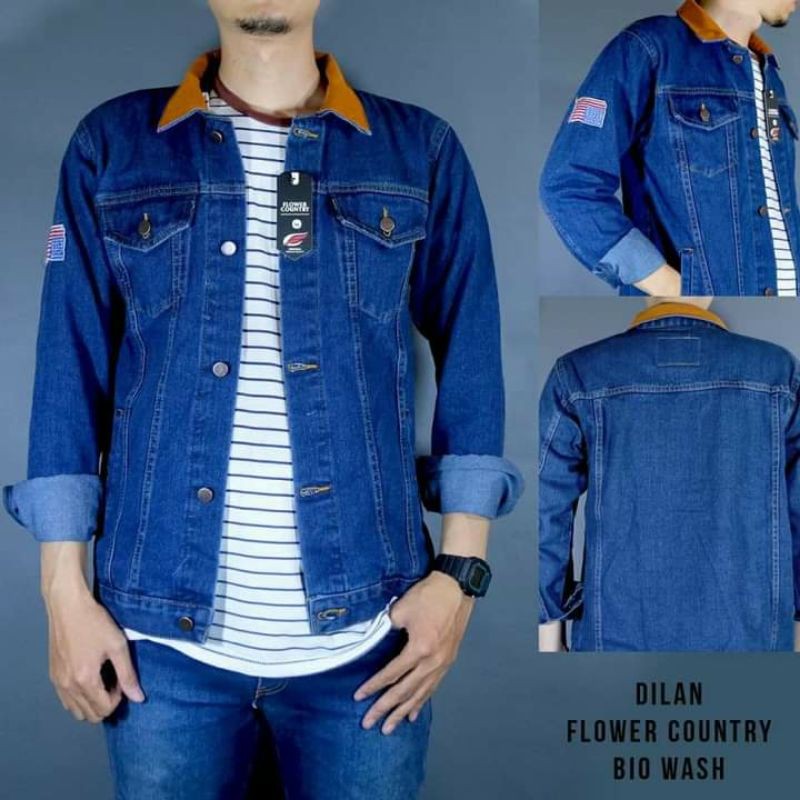 Jaket jeans pria/jaket jeans dilan/jaket pria/jaket/COD BAYAR DI TEMPAT/jaket jeans kancing