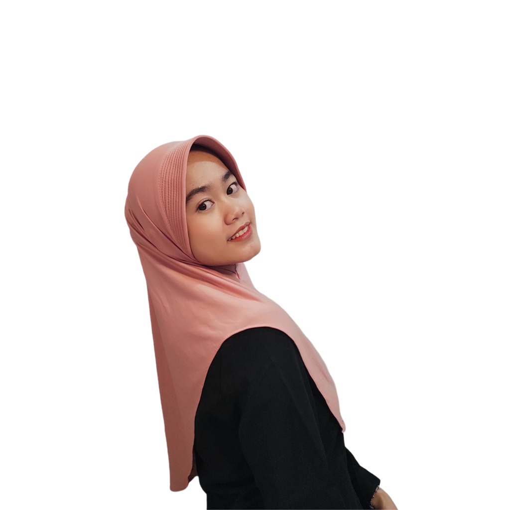 Bergo Hamidah / Hijab Instan Oval / Hijab Bergo Jersey Pinguin