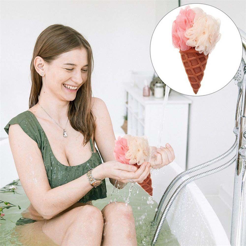 [Elegan] Bola Mandi Rumah Tangga Tubuh Exfoliate Sponge Balls Jaring Lembut Aksesoris Mandi Shower Sponge