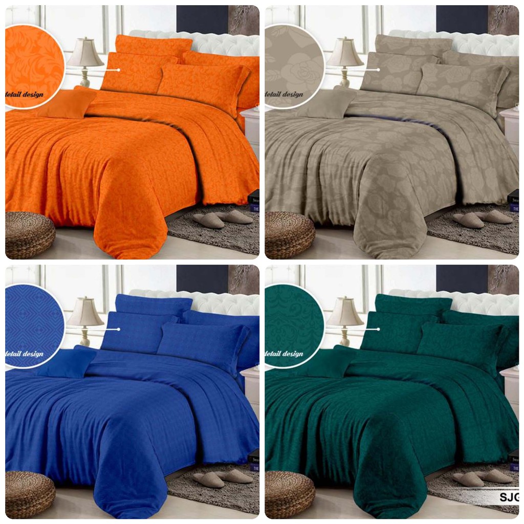 Bedcover + Sprei Polos Marbela Ukuran 180x200x30