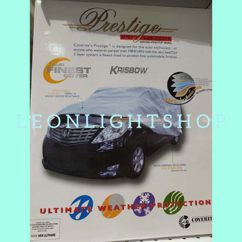 KRISBOW PRESTIGE CAR COVER/ACE SARUNG/COVER MOBIL MPV PREMIUM ALPHARD,BIANTE,SERENA,DELICA,EVALIA