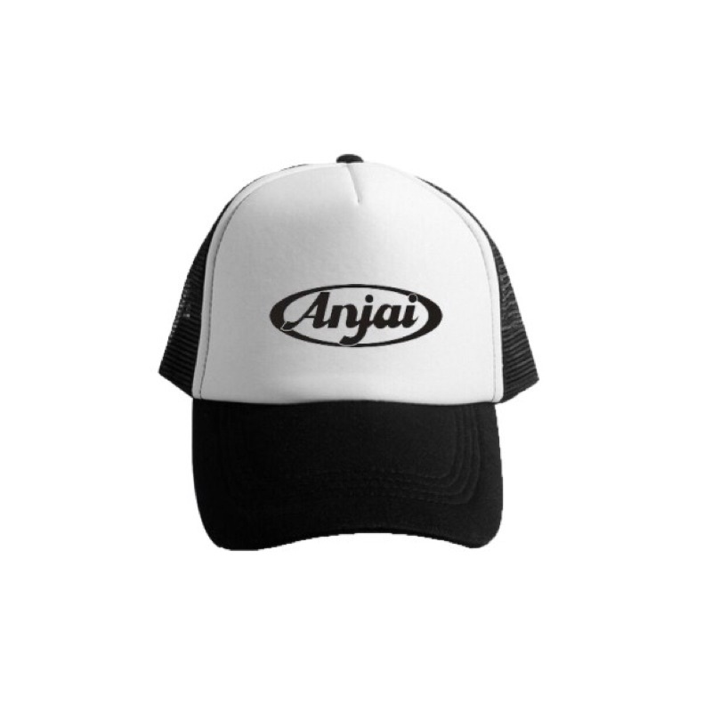 Topi Trucker Anjai - HITAM PUTIH