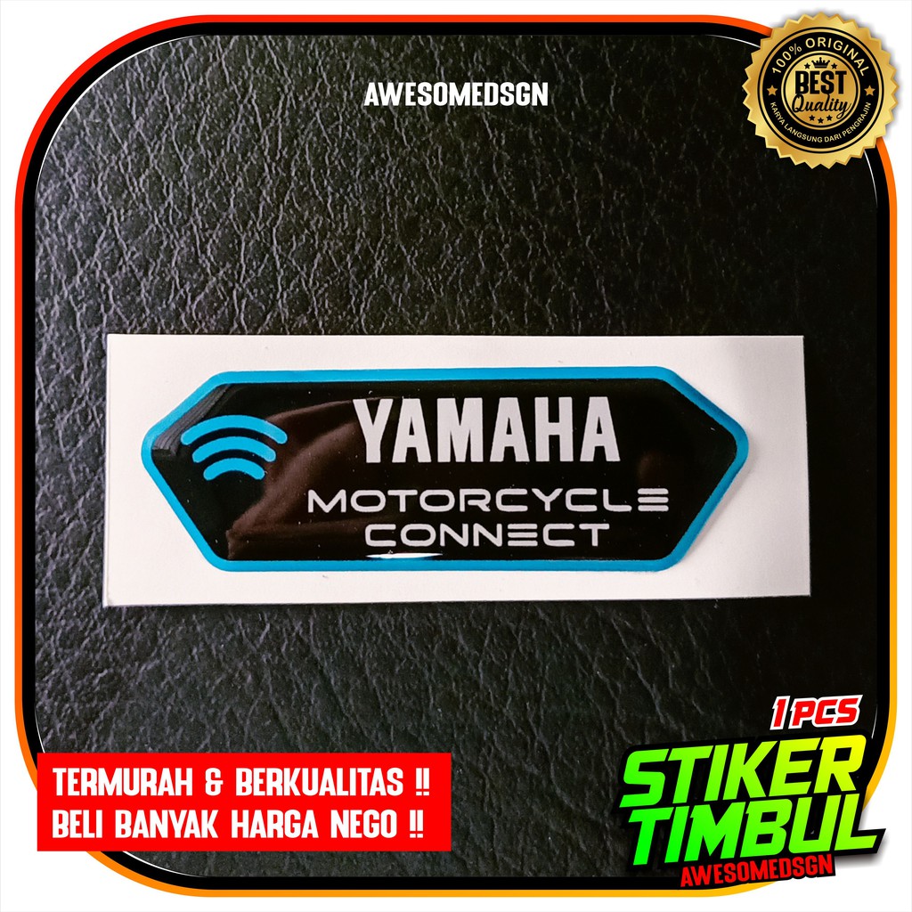 stiker timbul yamaha motorcycle connect y-connect aerox nmax laxi freego fazio mio  (panjang)