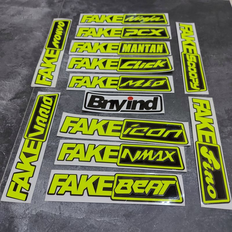 STICKER FAKE MIO VARIO BEAT SCOOPY MANTAN DLL CUTTING