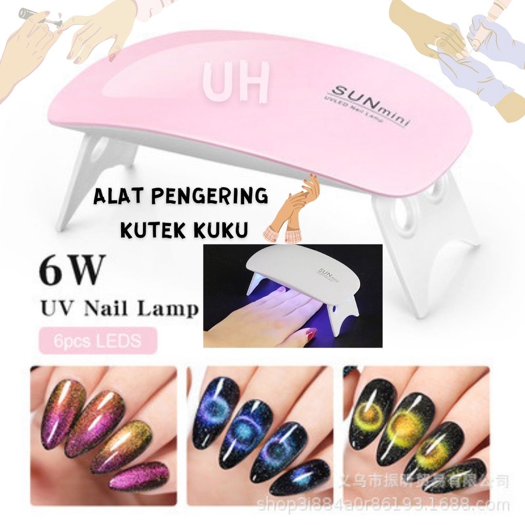 Alat Pengering Kutek Kuku UV LED Lampu Pengeringan Kutek Nail Dryer Mesin Fototerapi Mini