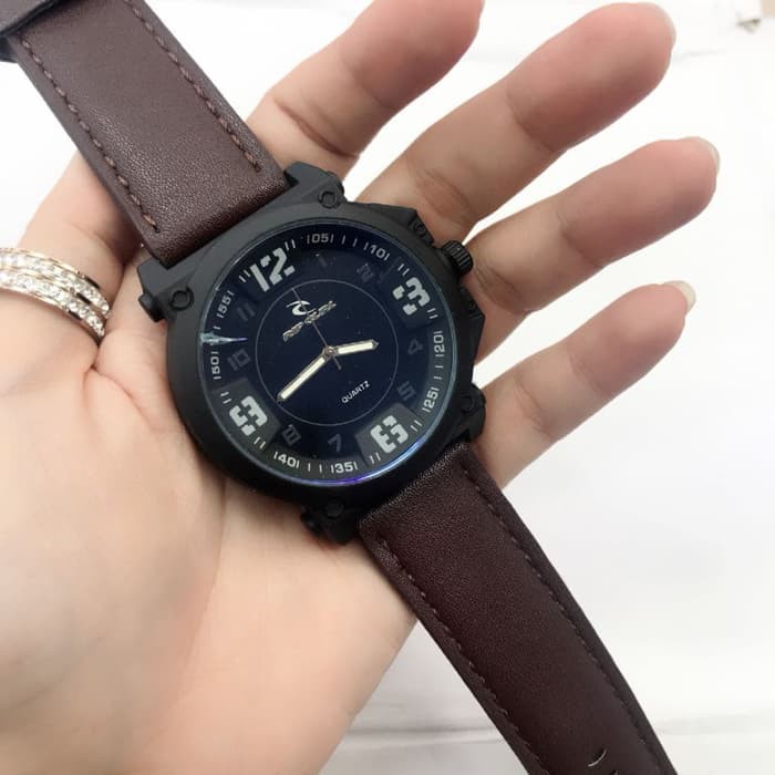 JAM TANGAN PRIA RIPCURL KULIT DARK BROWN