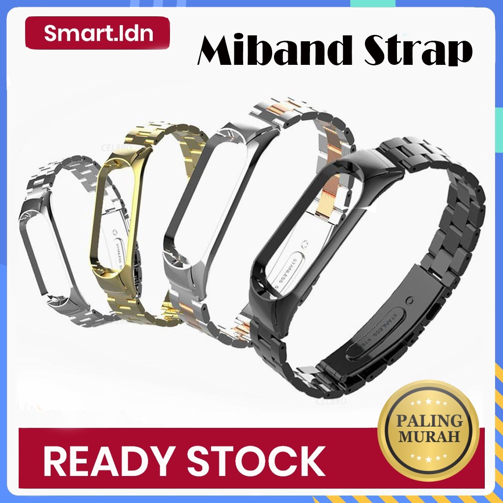 Stainless Strap Tahan Karat Tali Metal Loop Xiaomi Band 3 4 5 6