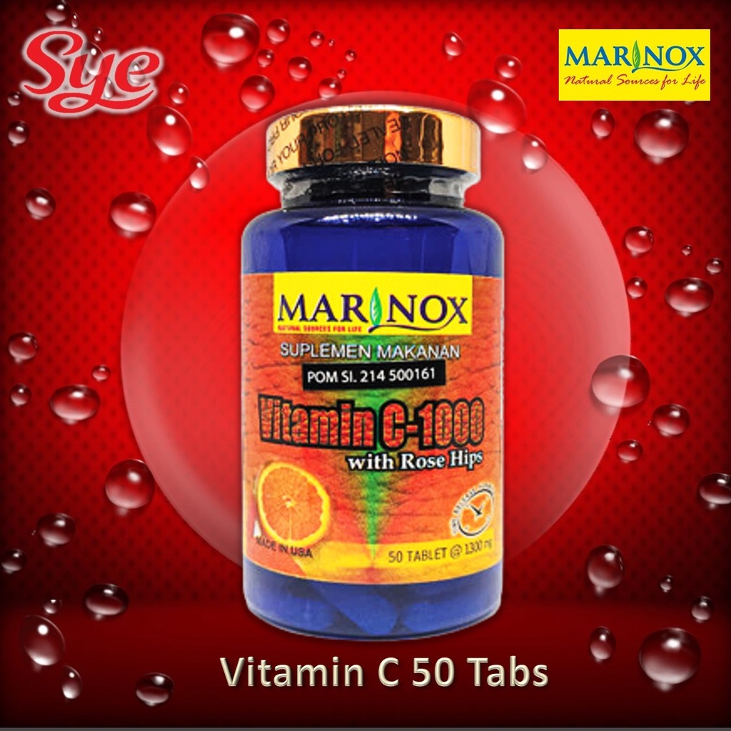 BPOM MARINOX VITAMIN C - 1000MG ISI 50 TABS / MARINOX VITAMIN DAYA TAHAN TUBUH / SYE