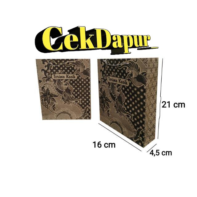 

paper bag 21x17x4,5 cm /tas tempat makanan/paper bag mini /tas cemilan pengajian ukuran tanggung
