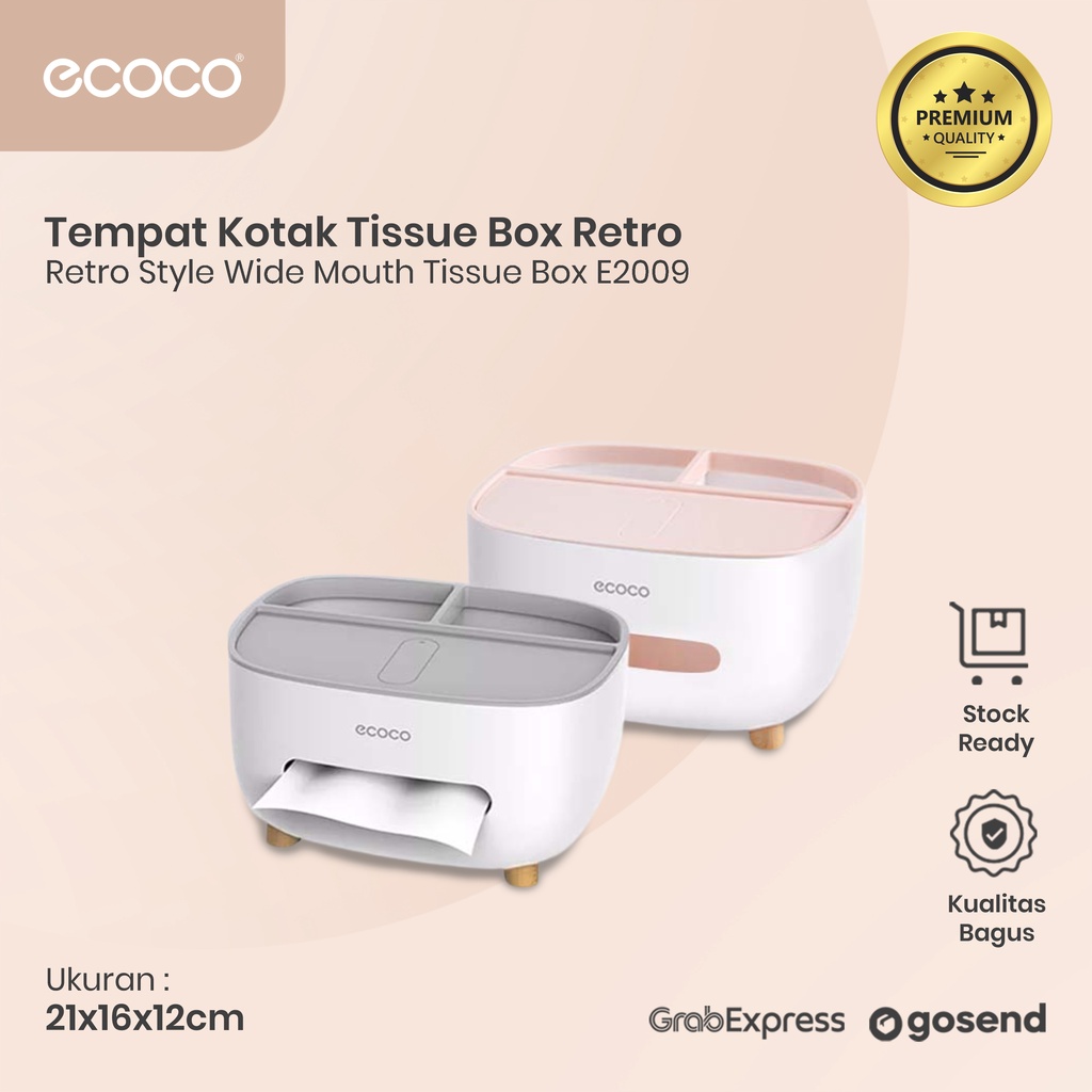 ECOCO TEMPAT KOTAK TISU BOX TISSUE RETRO E2009