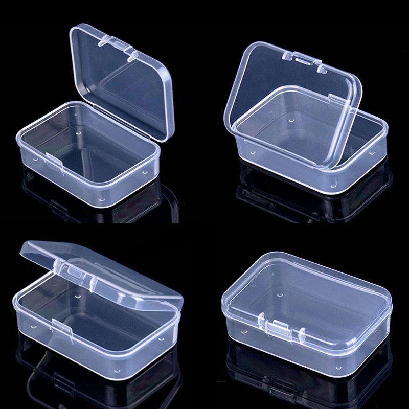 Kotak Organizer Perhiasan / Manik-Manik / Kerajinan Tangan DIY Bahan Plastik Transparan Portable Multi Ukuran
