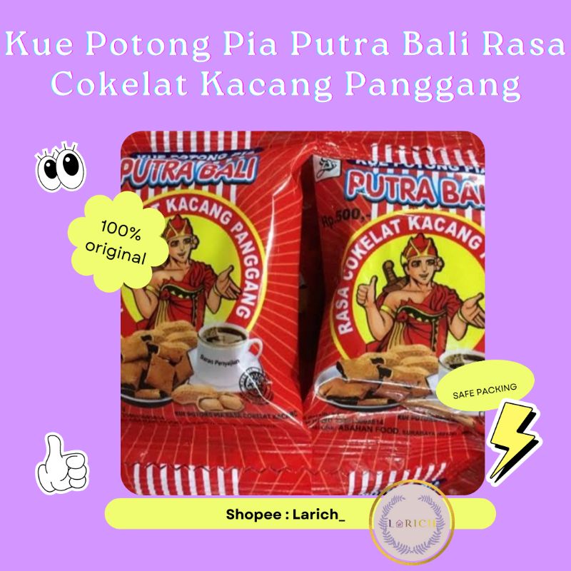 

[Snack Larich]Pia Kue Potong Putra Bali Rasa Cokelat Kacang Panggang