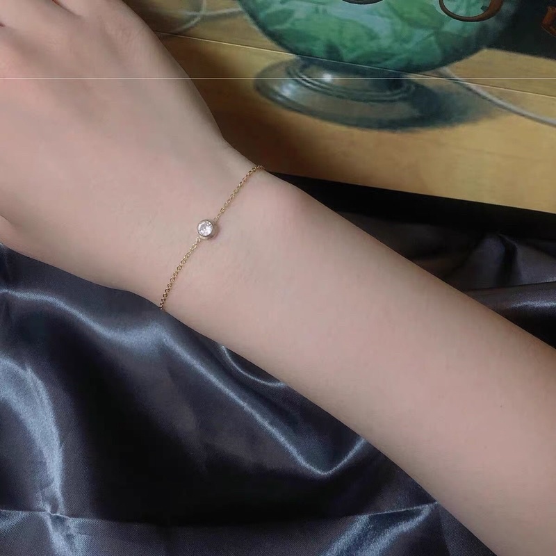 Gelang Titanium Single Diamond Simple Formal Korea Fashion Style