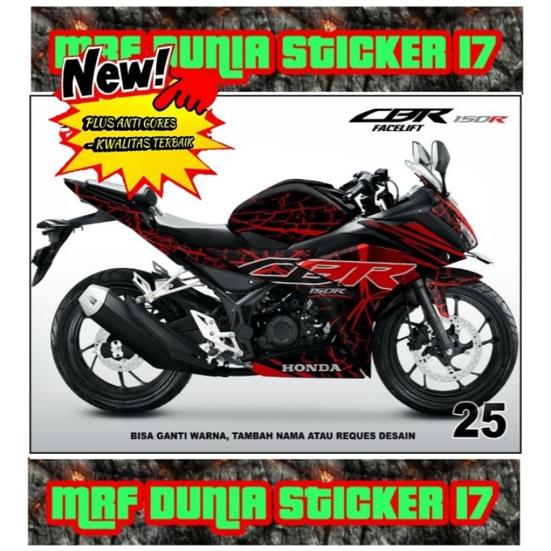 Sticker decal CBR 150R Facelift Full Body dekal CBR 150R Facelift Stiker Decal CBR 150R Facelift Dec