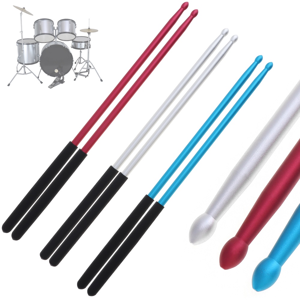 Stik Drum Bahan Aluminum Alloy 5A 3 Warna Untuk Latihan Kekuatan