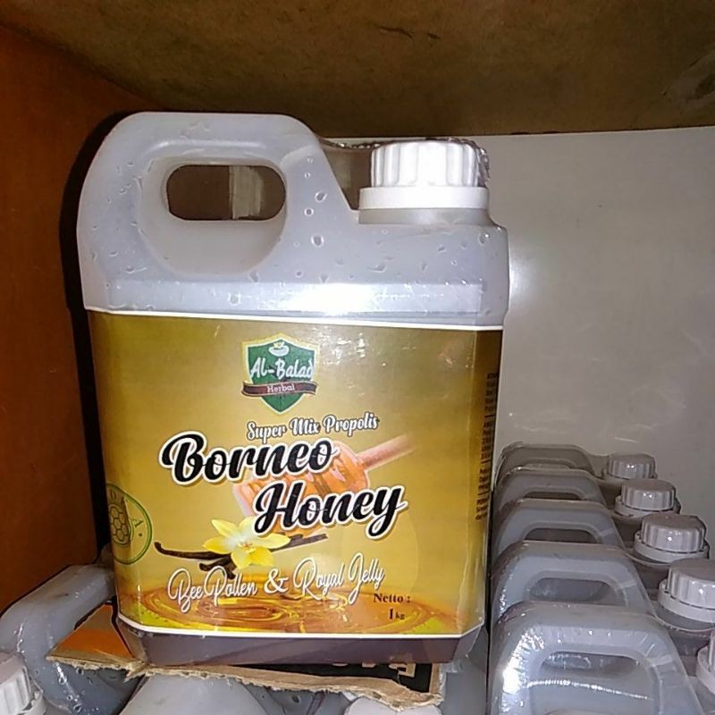 

Madu Hutan Borneo 1 kg plus Bee polen,Royal jelly