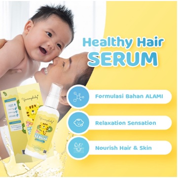 Yummys Baby Shampoo Serum Penumbuh Rambut Bayi 100ml Serum 60ml