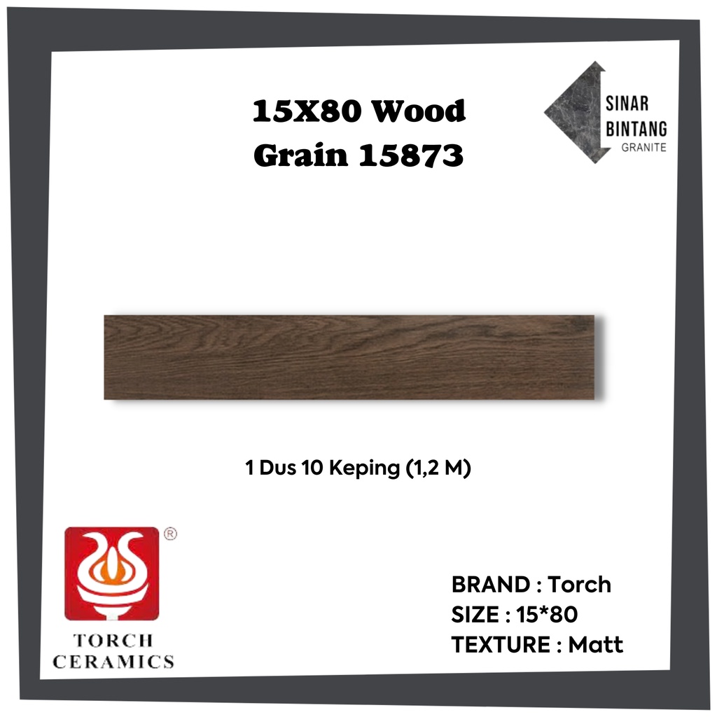 Granit 15X80 | Granit Lantai Wood Grain 15873 TORCH