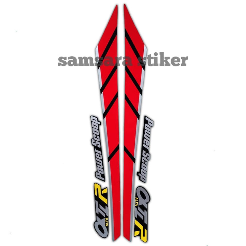 stiker motor yamaha alfa 1990 merah