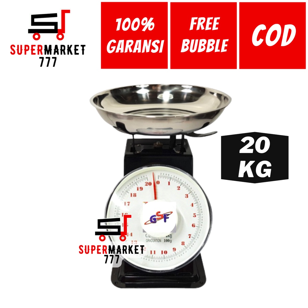 TIMBANGAN KUE DUDUK ANALOG 20 KG GSF 4320 TIMBANGAN BERAT KUE KOPI BERAS MAKANAN KUE TIMBANGAN ANALO