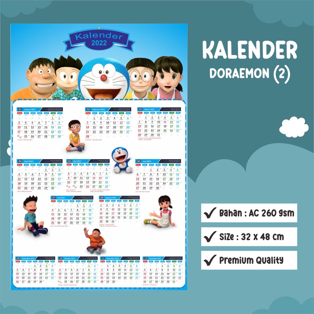 

KALENDER 2023 DORAEMON - KALENDER DINDING MURAH