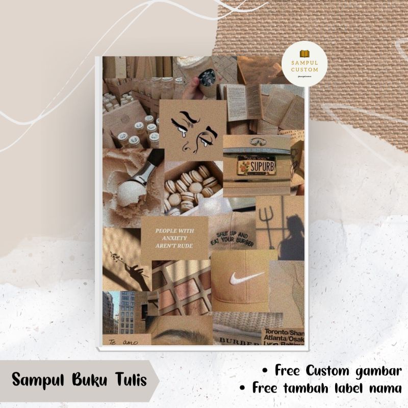 

(HARGA 1 LEMBAR MIN ORDER 5 LEMBAR) SAMPUL BUKU CUSTOM TEMA AESTHETIC WALLPAPER