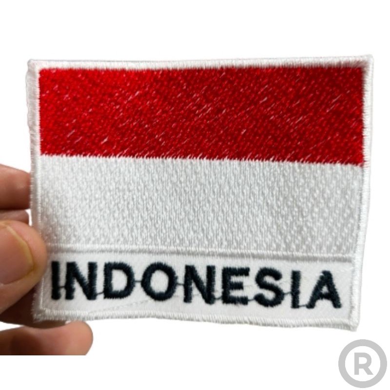 Jual Bet / Badge BORDIR BENDERA MERAH PUTIH INDONESIA Atribut Seragam ...