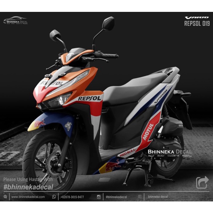 DECAL STICKER VARIO 150 ESP DESAIN REPSOL-001