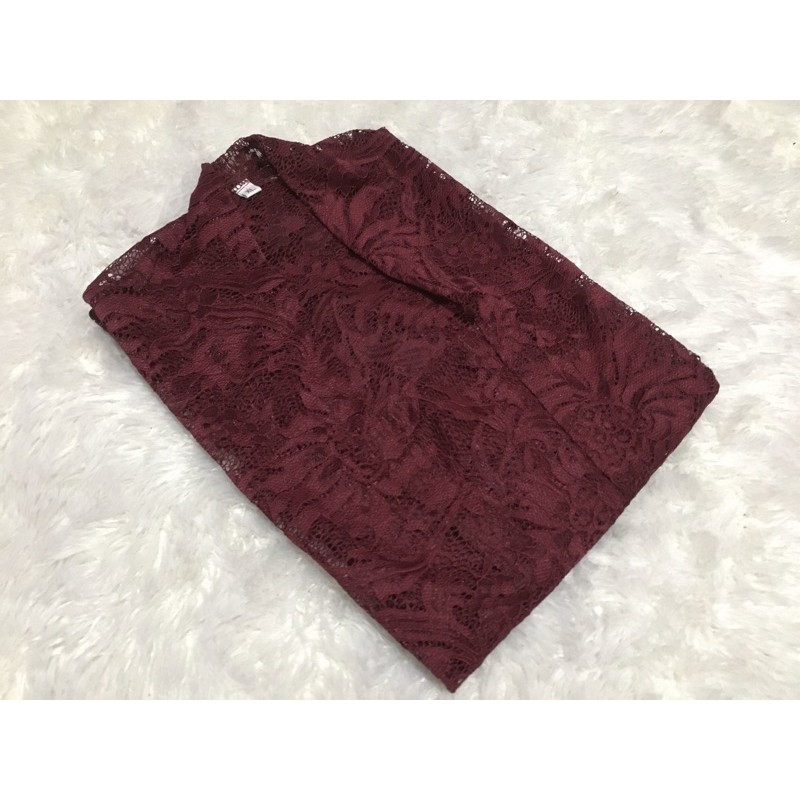 Kebaya Jadi Brokat Sofia Ori / Kebaya Bali Brokat-Maroon