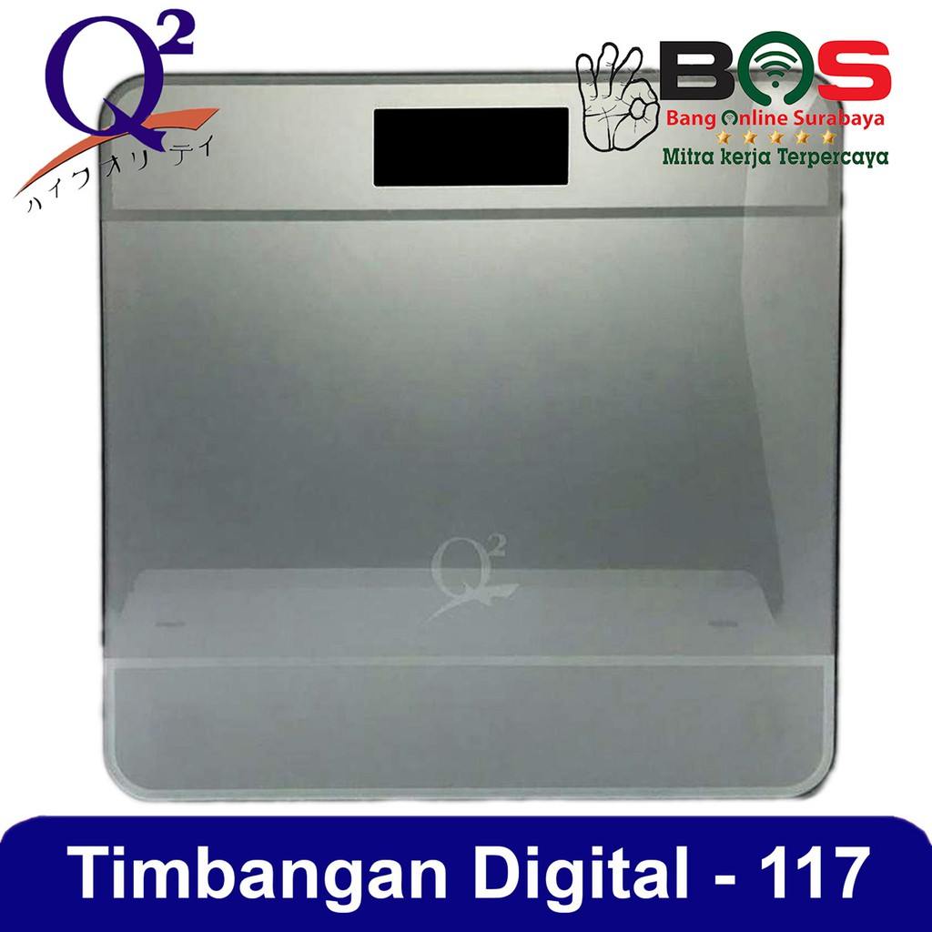 Timbangan Badan Digital Kaca Q2-117A Pengukur Berat Tubuh Q2 117A