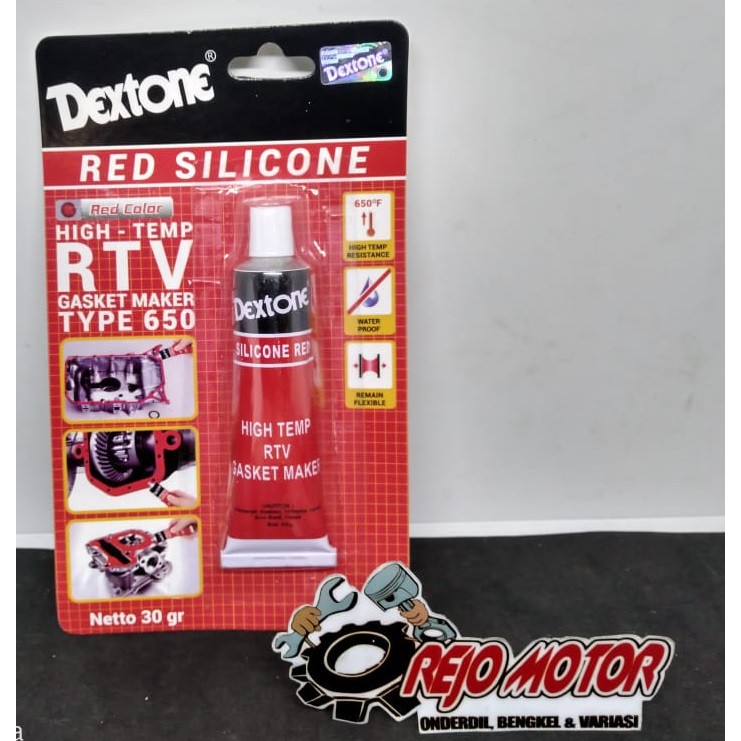

Lem Gasket Atau Lem Perpak Merek Dextone Red Silicone Untuk Melapisi Permukaan Agar Tidak Bocor