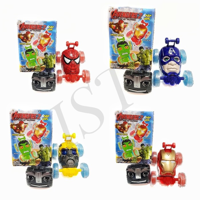 Termurah RC Mobil Stunt -  IronMan - Spiderman - Capt AMerica - Transformer