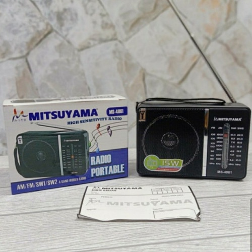 Radio Portable Mitsuyama MS - 4061 FM AM SW 4Band World Radio