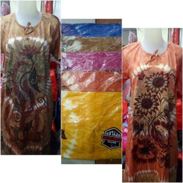 BIG SALE Daster Midi Kaos Corak Warna Random