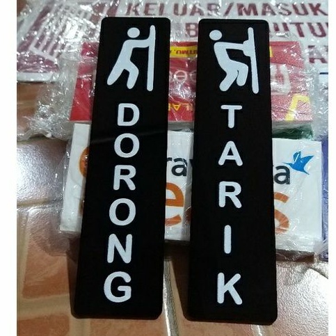 

Sign Dorong Tarik Acrylic UV Print Signboard