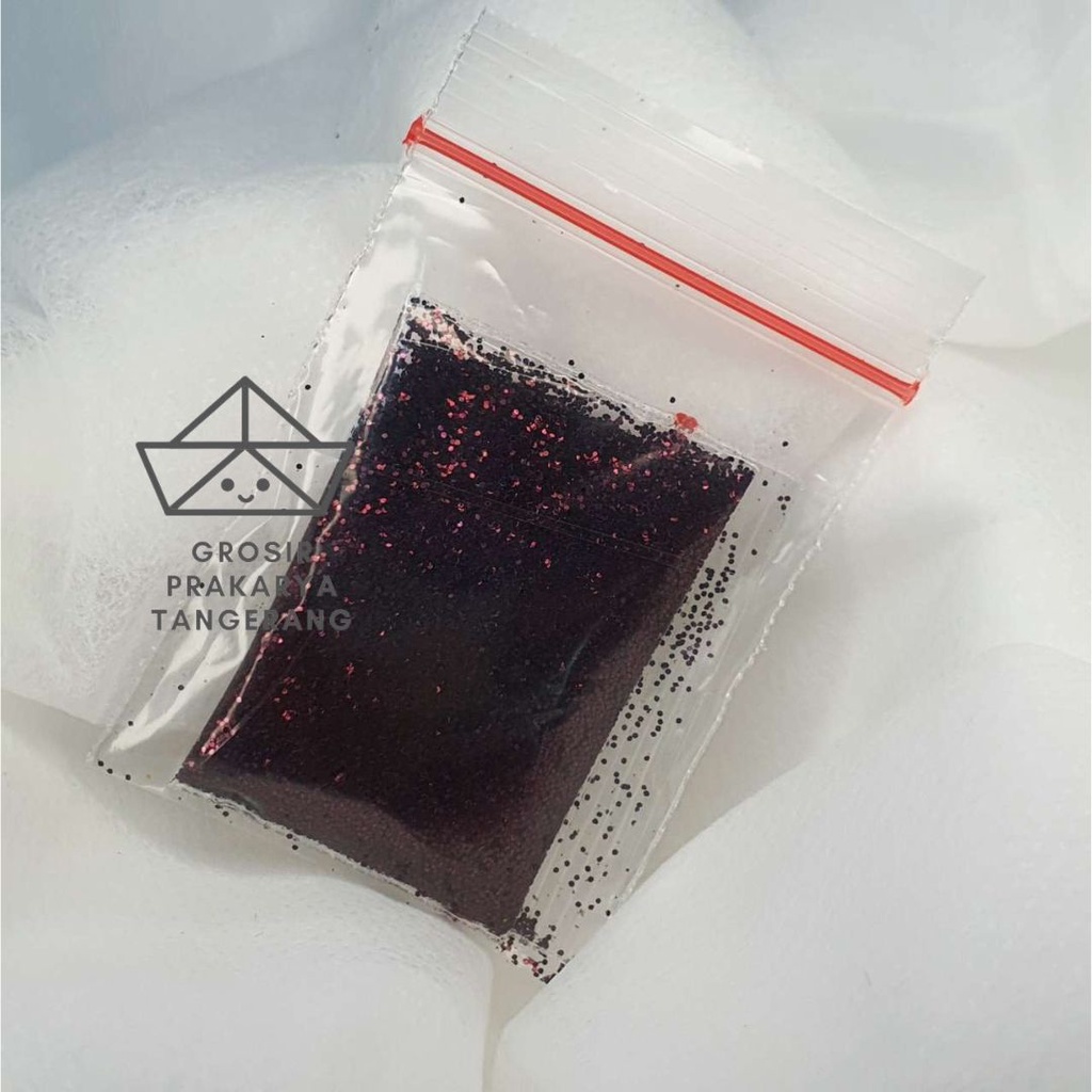 Sparkle Glitter MAROON 3gr 3gram Powder Serbuk GROSIR PRAKARYA TANGERANG Tabur Warna Warni Eceran Sa